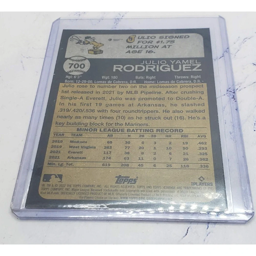 2022 Topps Heritage High Number Julio Rodriguez #700 Rookie